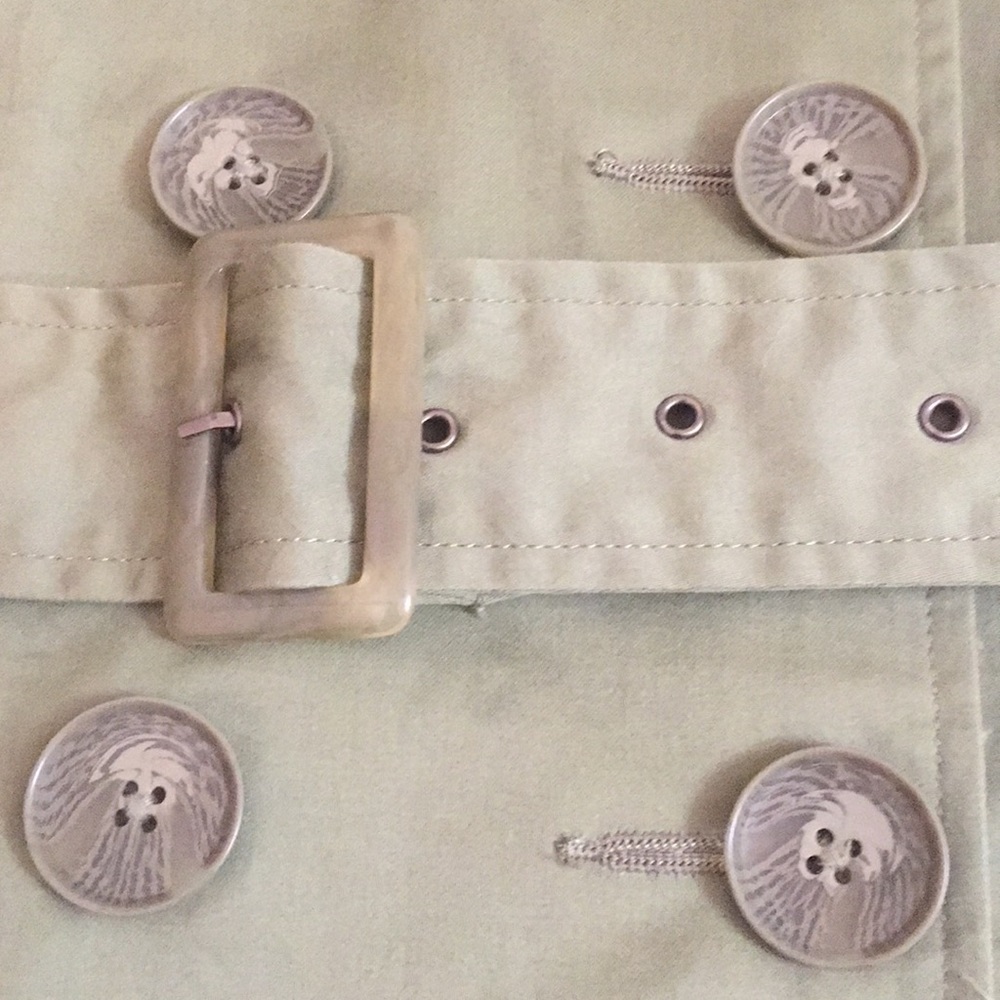 Unique Olive Buttoned Dress-Jacket - image 4